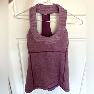 Lululemon Scoop Neck Mesh Racerback Purple Yoga Tank Top Size 4